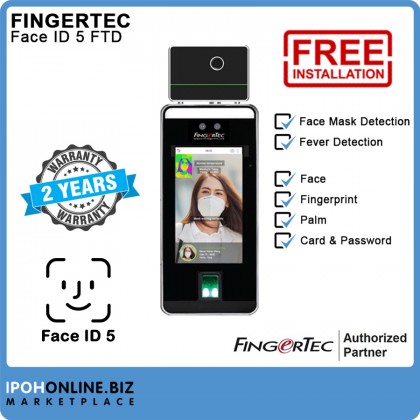 FingerTec Face ID 5 FTD Face / Palm / FingerPrint Automated Body Temperature Detection Access Control with Mask Wearing Alert